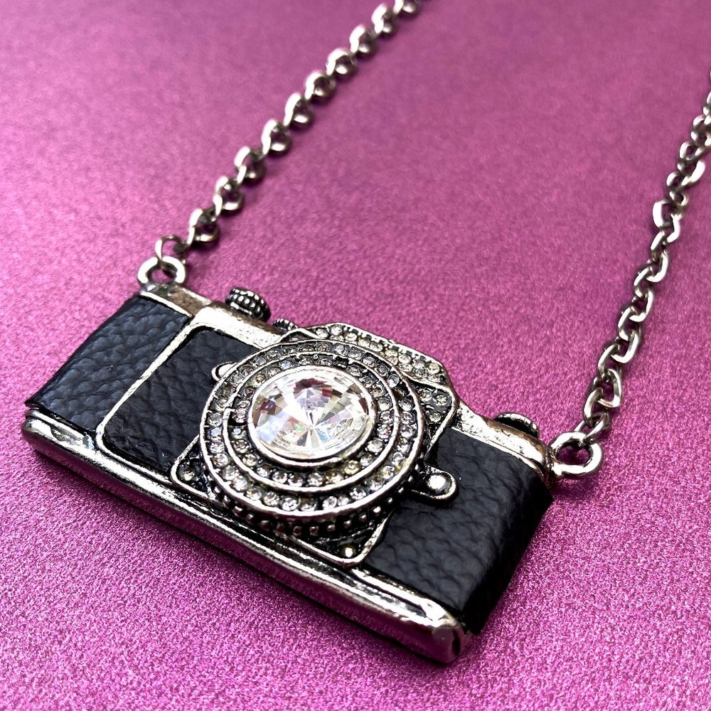 Razzle Dazzle Miniature Vintage Camera Necklace
